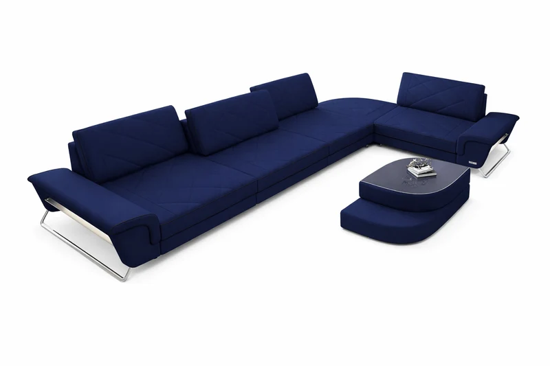 Stoff Ecksofa Rotello L-Form