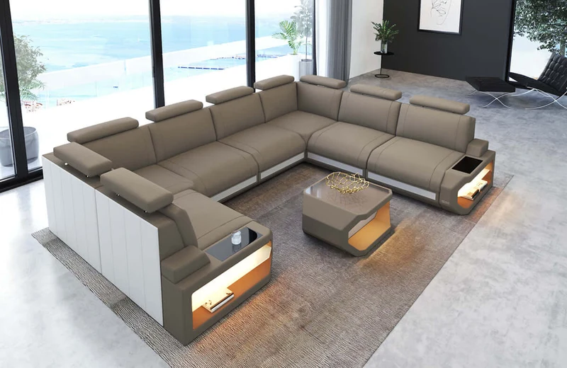 Couchlandschaft Siena U-Form in Stoff