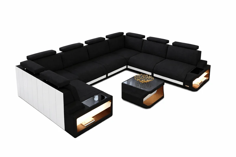 Couchlandschaft Siena U-Form in Stoff