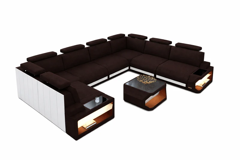 Couchlandschaft Siena U-Form in Stoff