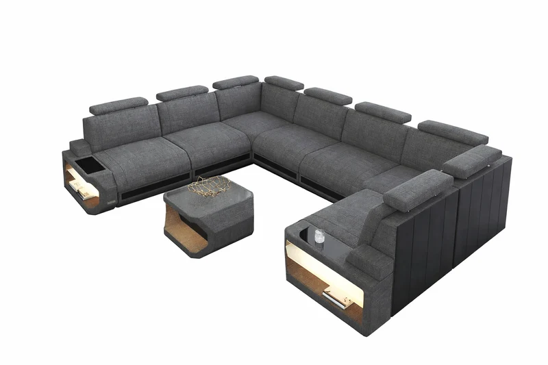 Couchlandschaft Siena U-Form in Stoff