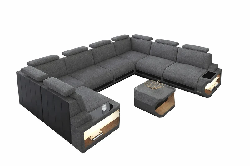 Couchlandschaft Siena U-Form in Stoff