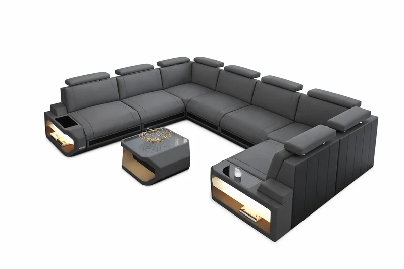 Couchlandschaft Siena U-Form in Stoff