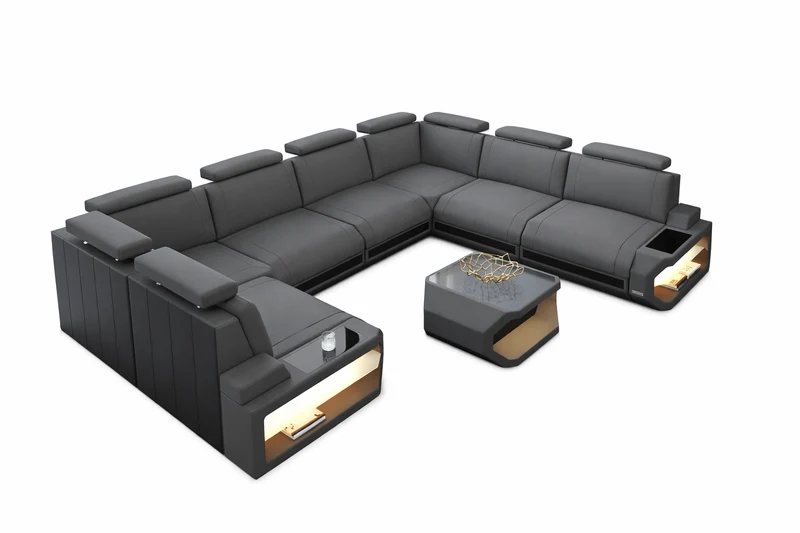 Couchlandschaft Siena U-Form in Stoff