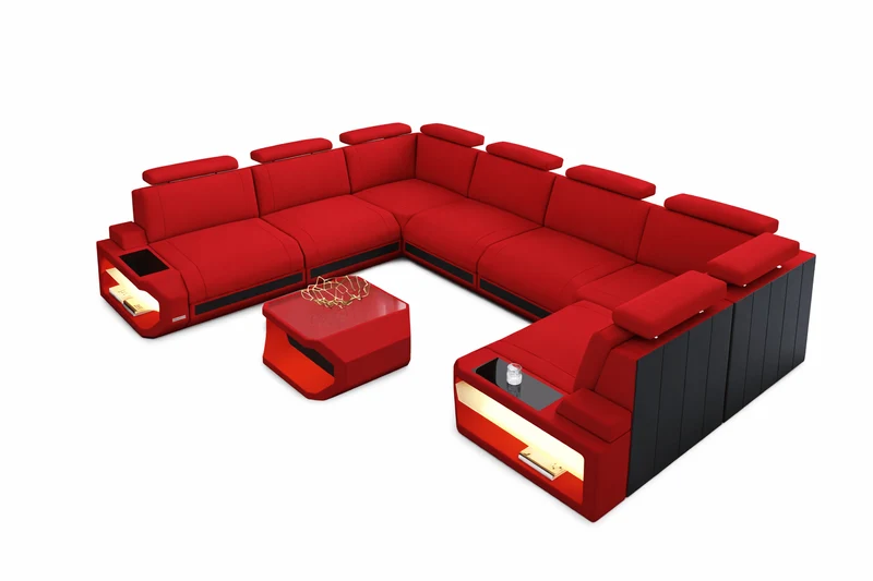 Couchlandschaft Siena U-Form in Stoff