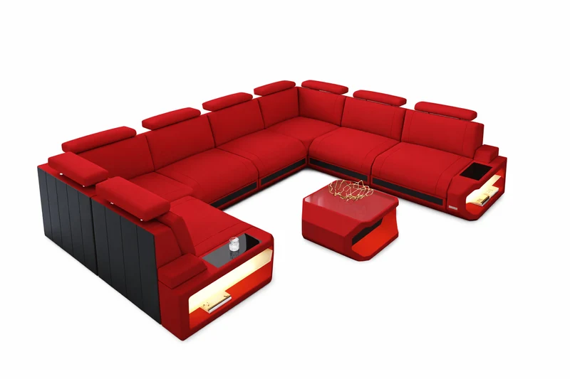 Couchlandschaft Siena U-Form in Stoff