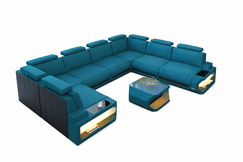 Couchlandschaft Siena U-Form in Stoff