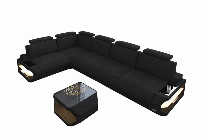 Ecksofa Siena Lang L-Form aus Stoff