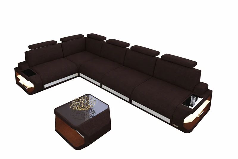 Ecksofa Siena Lang L-Form aus Stoff