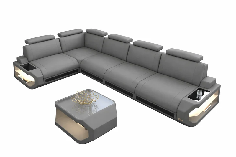 Ecksofa Siena Lang L-Form aus Stoff