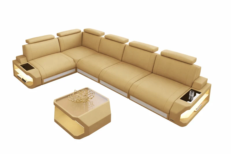 Ecksofa Siena Lang L-Form aus Stoff