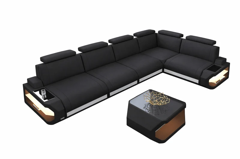 Ecksofa Siena Lang L-Form aus Stoff