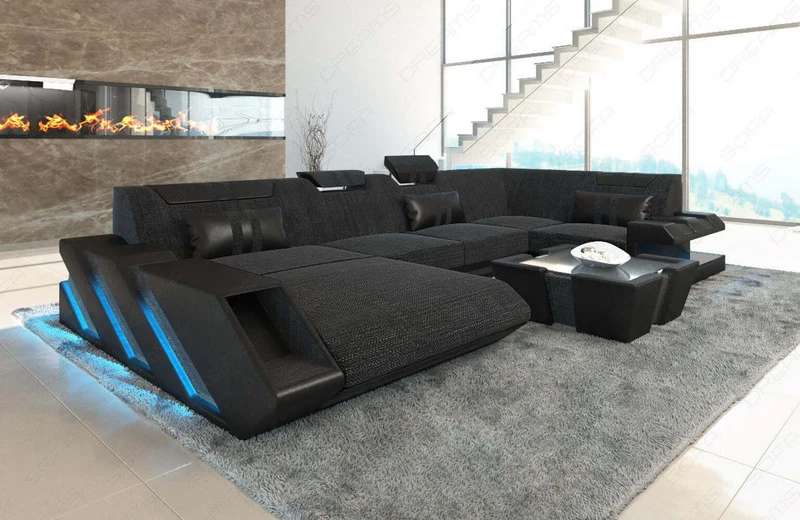 Couchlandschaft Apollonia U-Form in Stoff