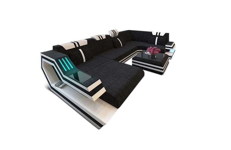 Couchlandschaft Ravenna U-Form in Stoff