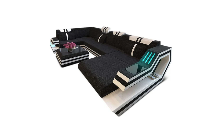 Couchlandschaft Ravenna U-Form in Stoff