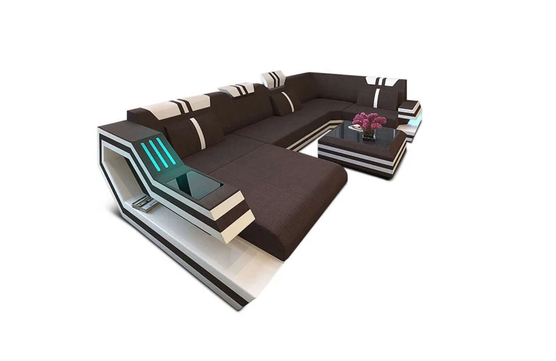 Couchlandschaft Ravenna U-Form in Stoff