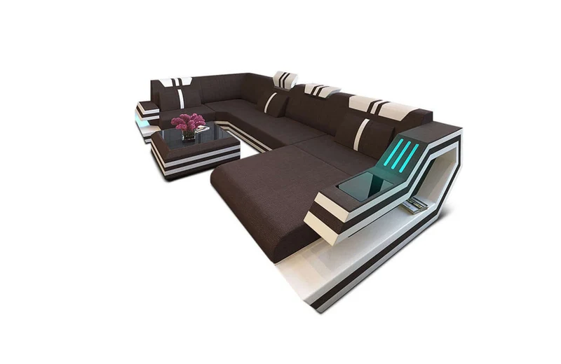 Couchlandschaft Ravenna U-Form in Stoff