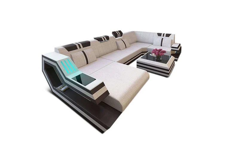 Couchlandschaft Ravenna U-Form in Stoff