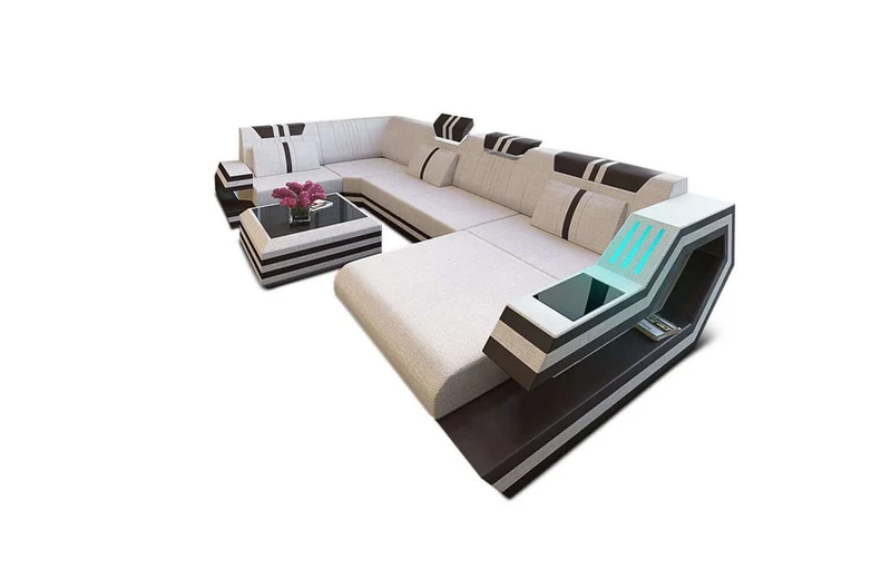 Couchlandschaft Ravenna U-Form in Stoff