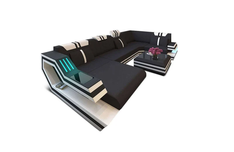 Couchlandschaft Ravenna U-Form in Stoff