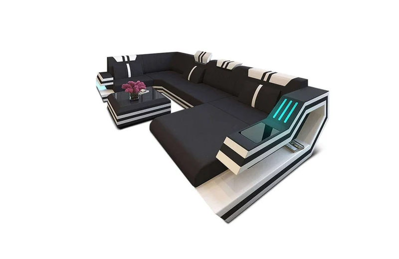 Couchlandschaft Ravenna U-Form in Stoff