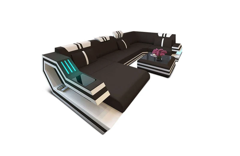 Couchlandschaft Ravenna U-Form in Stoff