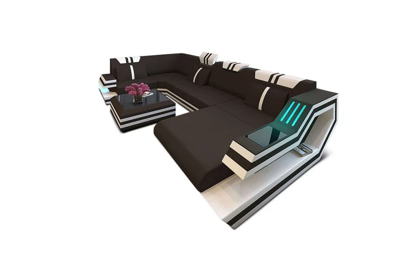 Couchlandschaft Ravenna U-Form in Stoff