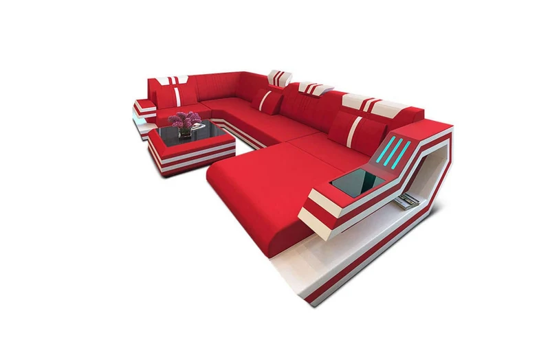Couchlandschaft Ravenna U-Form in Stoff
