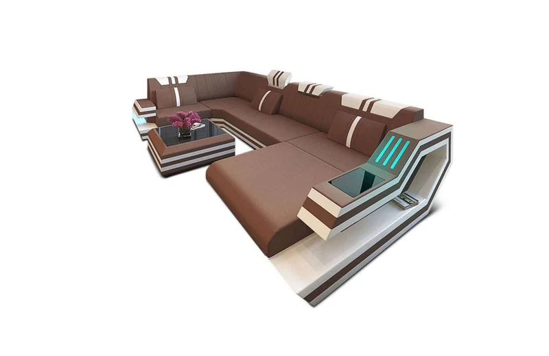 Couchlandschaft Ravenna U-Form in Stoff