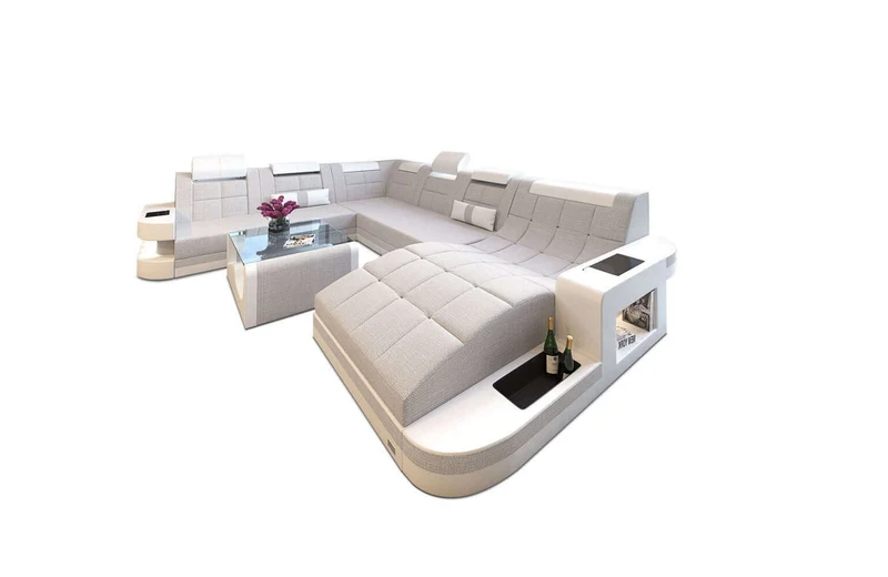 Wohnlandschaft Wave XXL U-Form in Stoff