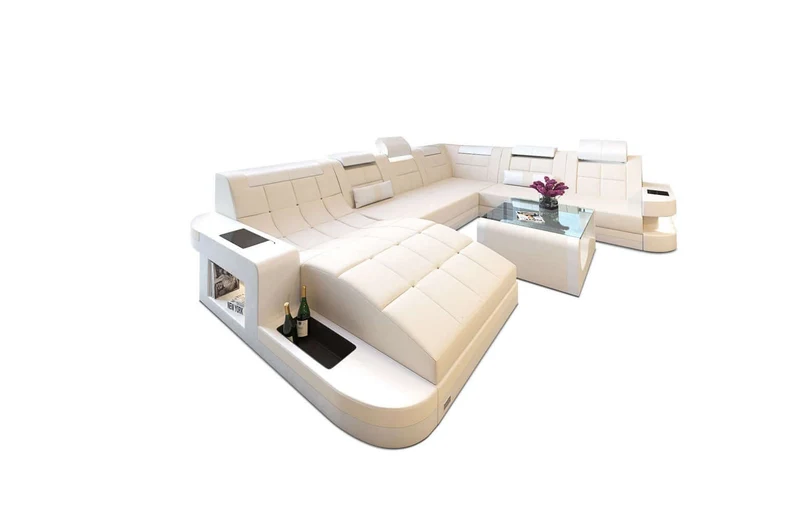 Wohnlandschaft Wave XXL U-Form in Stoff