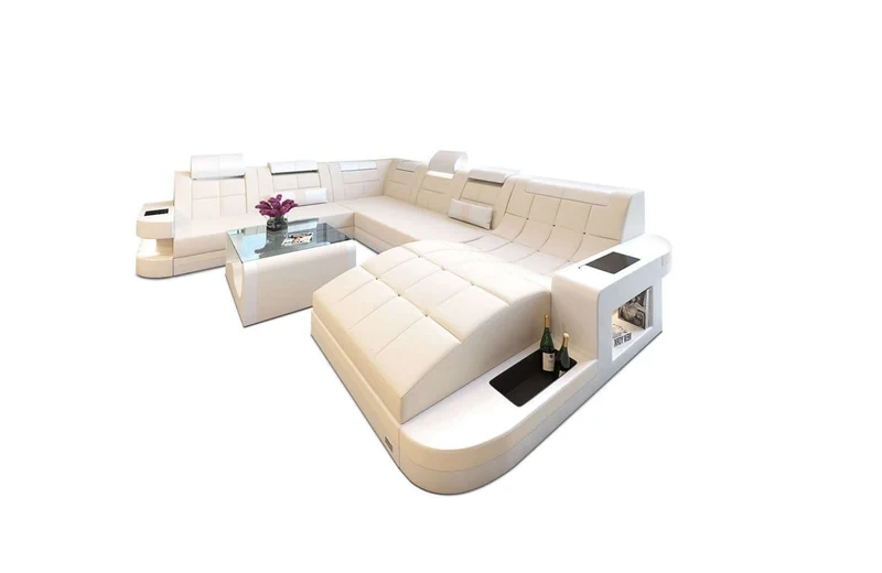 Wohnlandschaft Wave XXL U-Form in Stoff