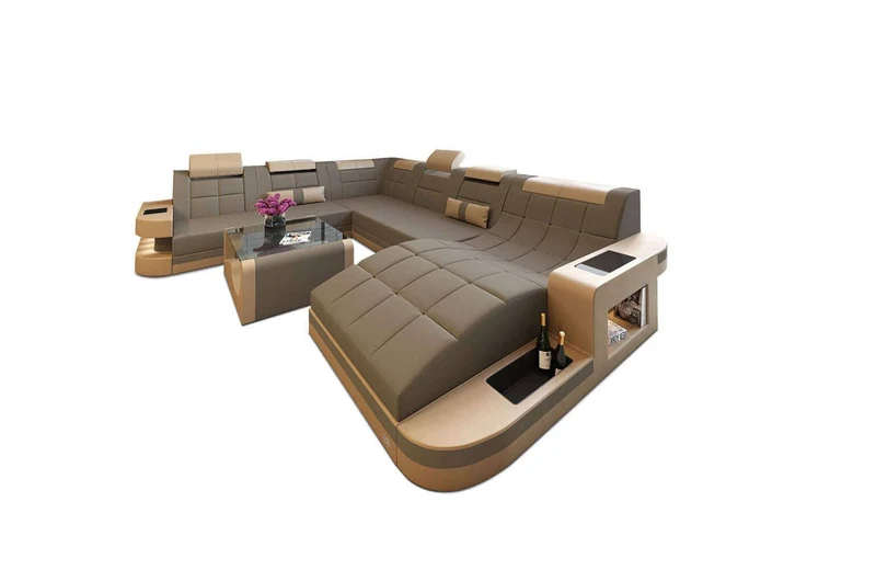 Wohnlandschaft Wave XXL U-Form in Stoff
