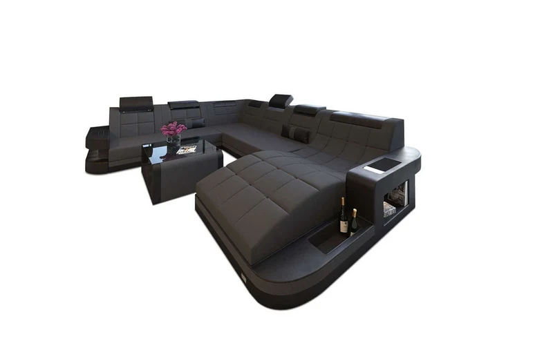 Wohnlandschaft Wave XXL U-Form in Stoff