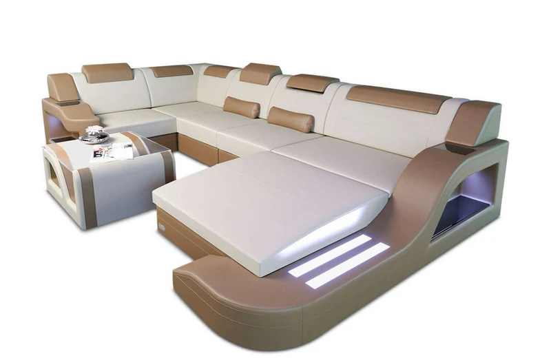 Stoff Wohnlandschaft Palermo U-Form
