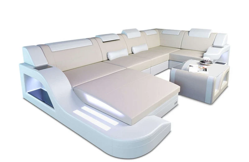 Stoff Wohnlandschaft Palermo U-Form