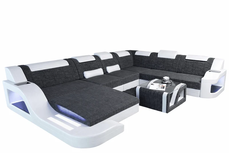 XXL Stoff Wohnlandschaft Palermo U-Form
