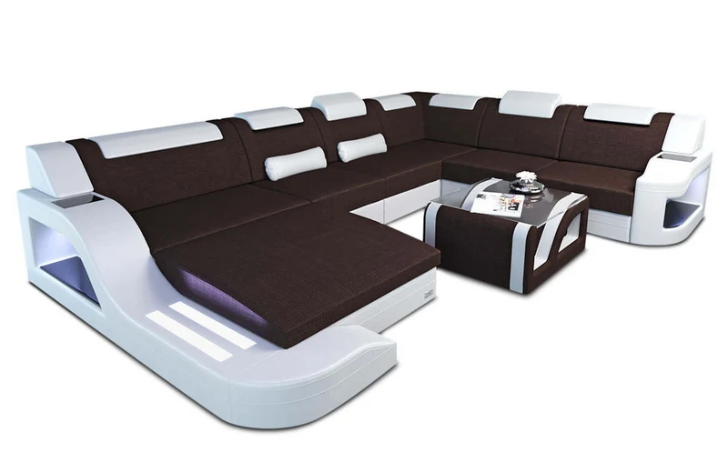 XXL Stoff Wohnlandschaft Palermo U-Form