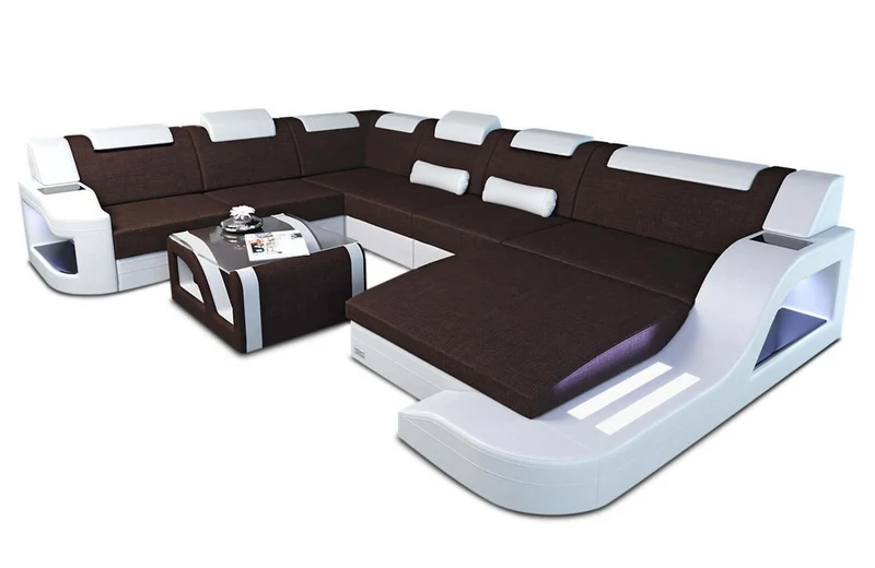 XXL Stoff Wohnlandschaft Palermo U-Form