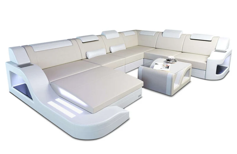 XXL Stoff Wohnlandschaft Palermo U-Form