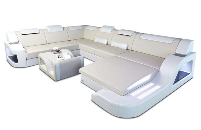 XXL Stoff Wohnlandschaft Palermo U-Form