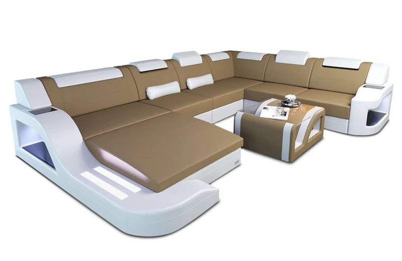 XXL Stoff Wohnlandschaft Palermo U-Form