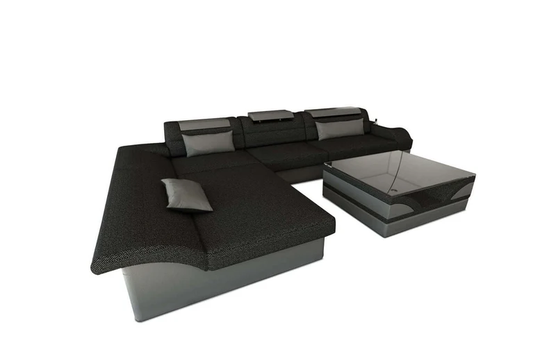 Ecksofa Monza L-Form aus Stoff