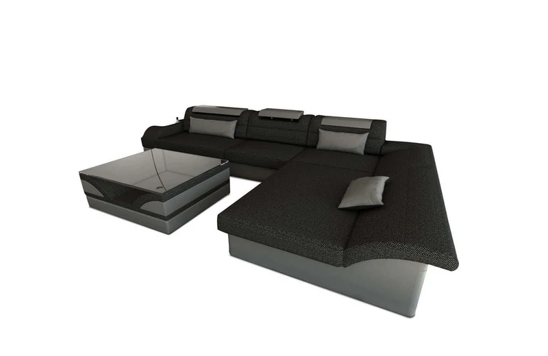 Ecksofa Monza L-Form aus Stoff