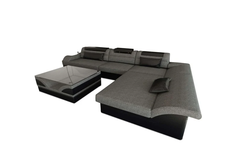Ecksofa Monza L-Form aus Stoff