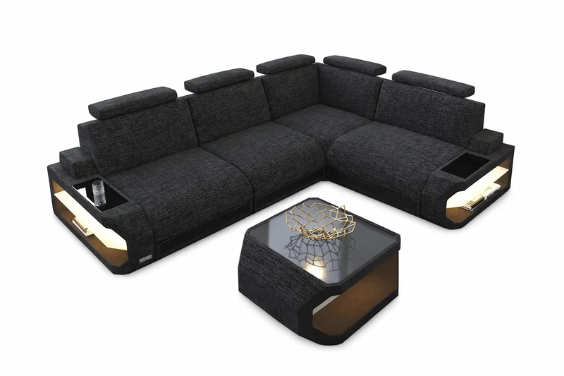 Stoff Ecksofa Siena L-Form