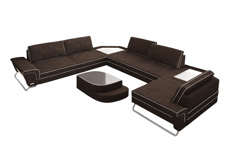 Couchlandschaft Sepino U-Form in Stoff