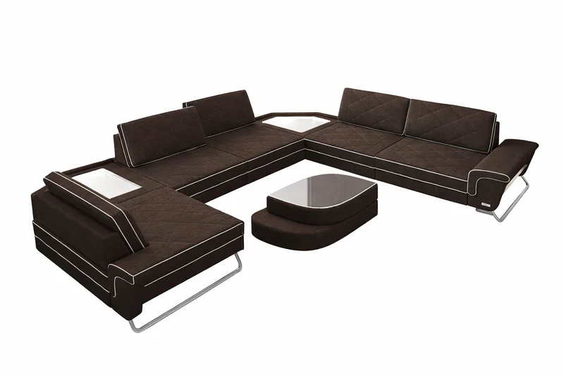 Couchlandschaft Sepino U-Form in Stoff