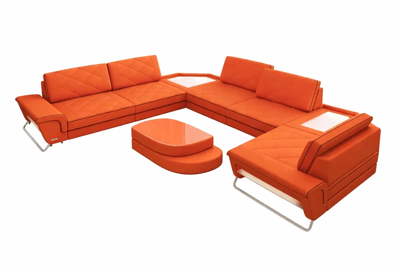 Couchlandschaft Sepino U-Form in Stoff