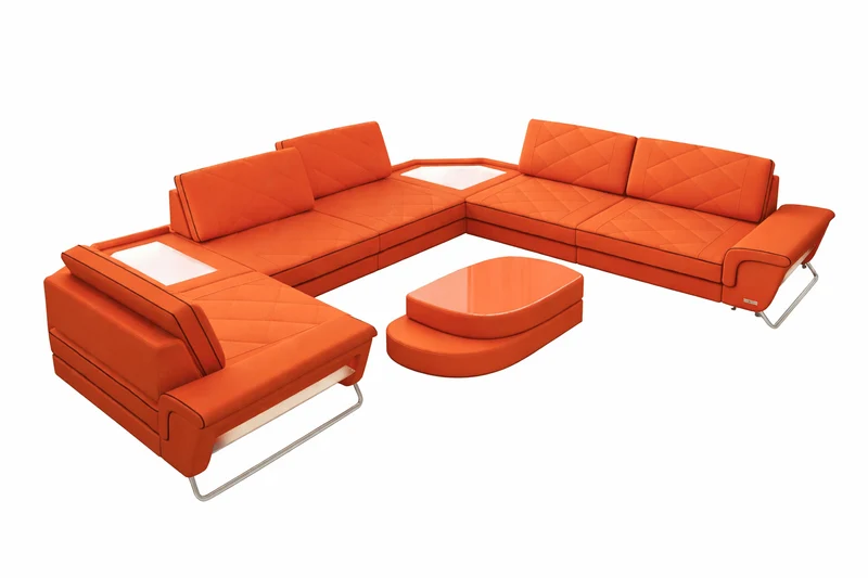 Couchlandschaft Sepino U-Form in Stoff